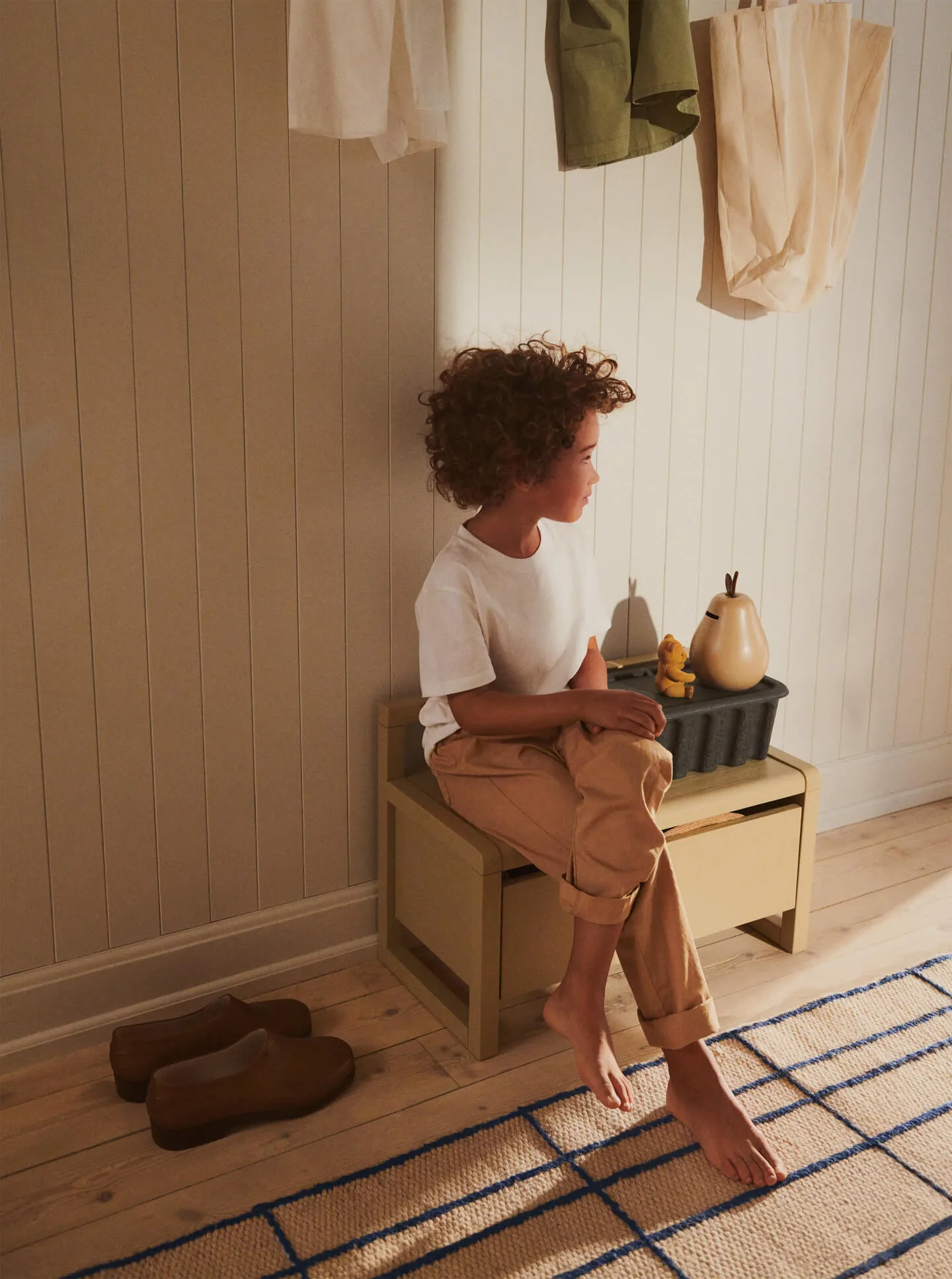 Little architect oppbevaringsbenk, Cashmere, 60x30x41,2 cm Ferm Living