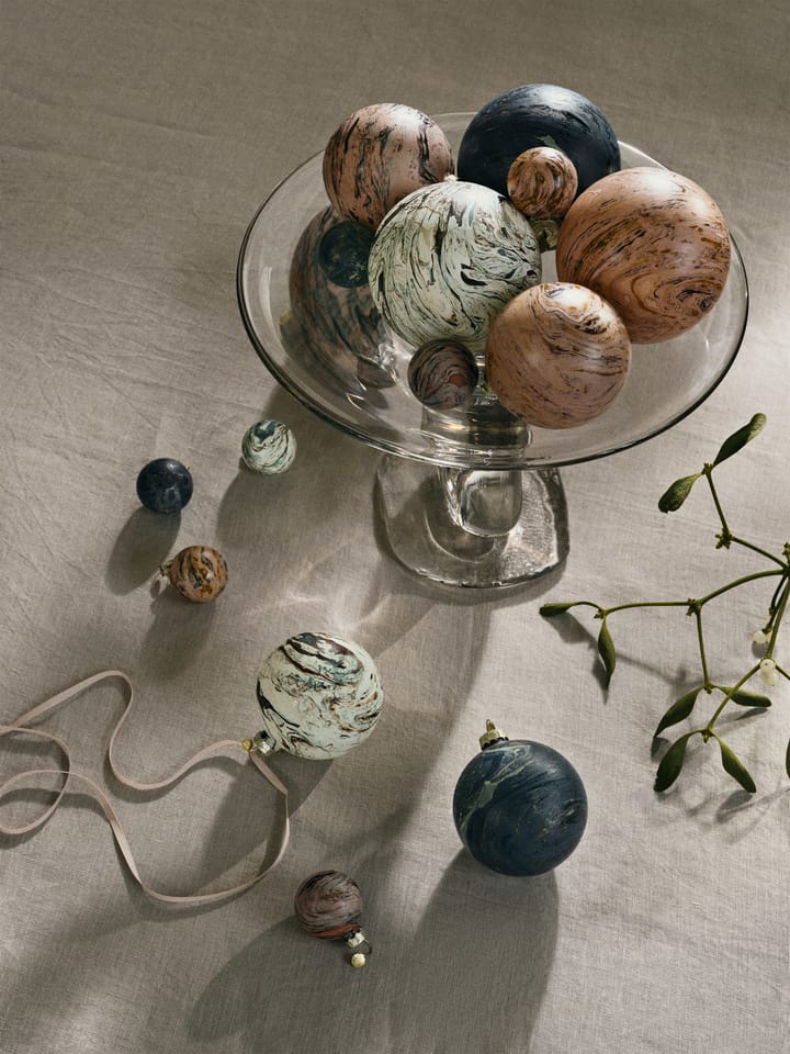 Marble dekorasjonskule mixed 4-pakning - Large - ferm LIVING