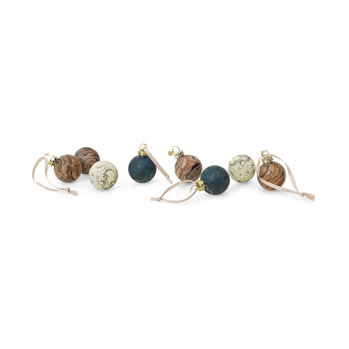 Marble dekorasjonskule mixed 8-pakning, Small Ferm Living