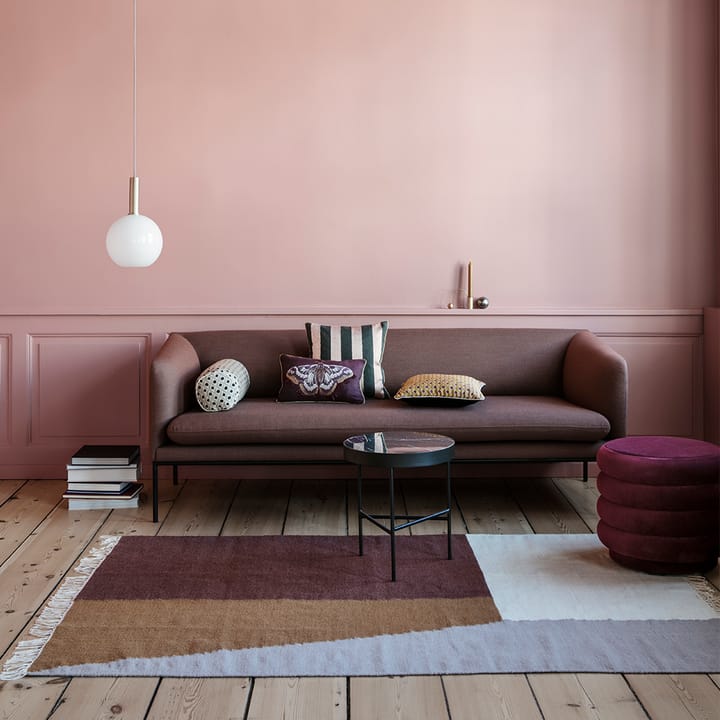 Marble Table sofabord, Marmor sort, large, sort stativ Ferm Living