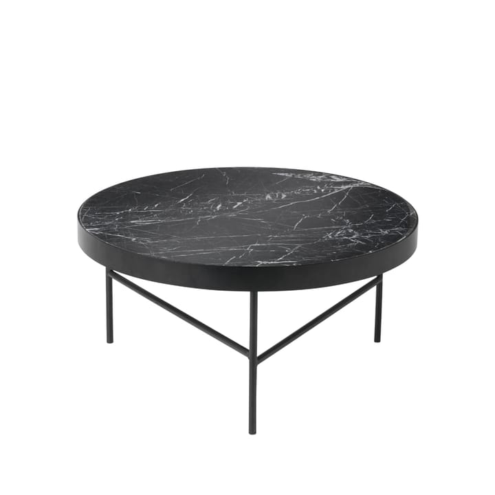 Marble Table sofabord - Marmor sort, large, sort stativ - ferm LIVING