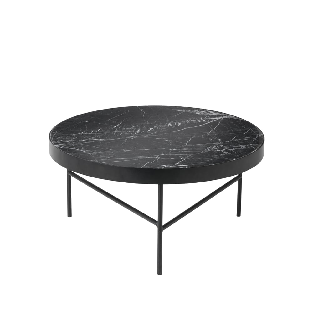 Bilde av Ferm Living Marble Table sofabord Marmor sort large sort stativ