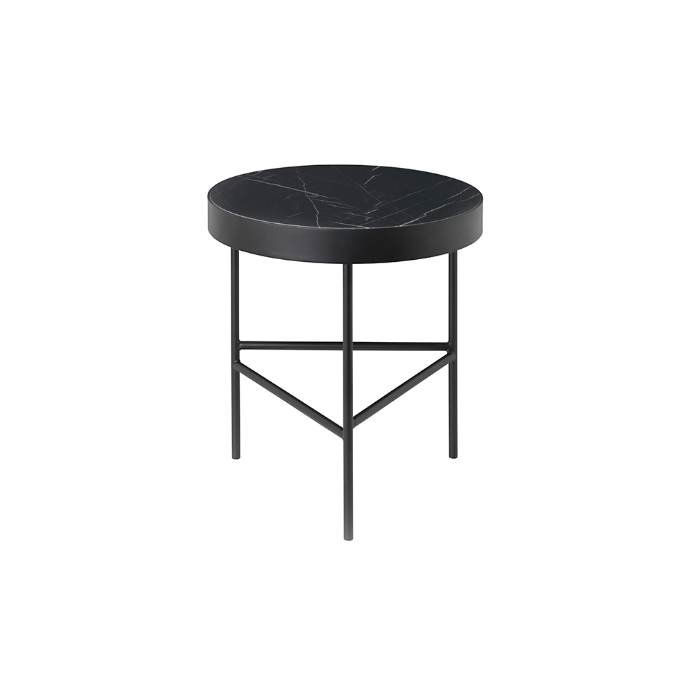 Bilde av ferm LIVING Marble Table sofabord marmor svart medium svart stativ