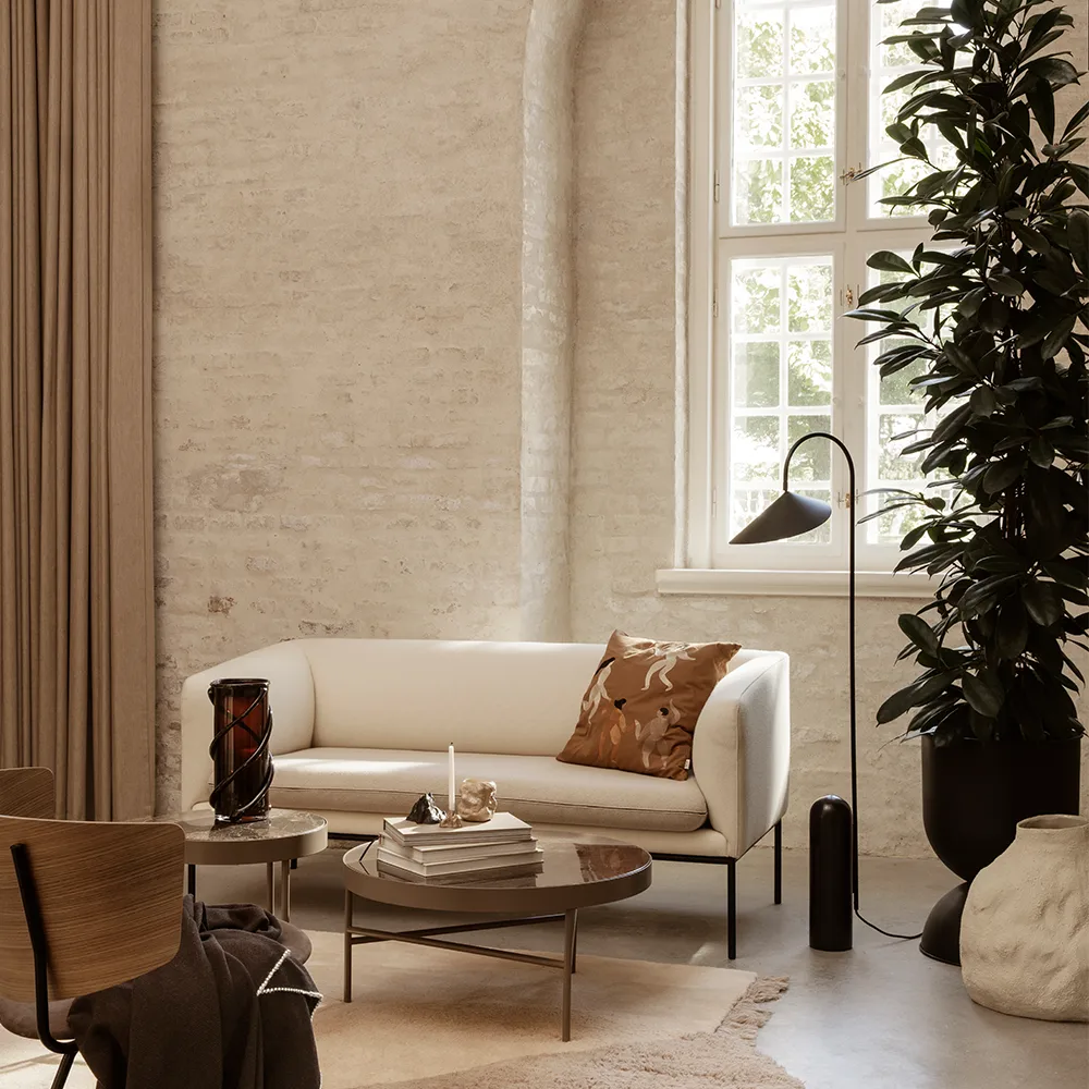 Marble Table sofabord, marmor svart, medium, svart stativ Ferm Living