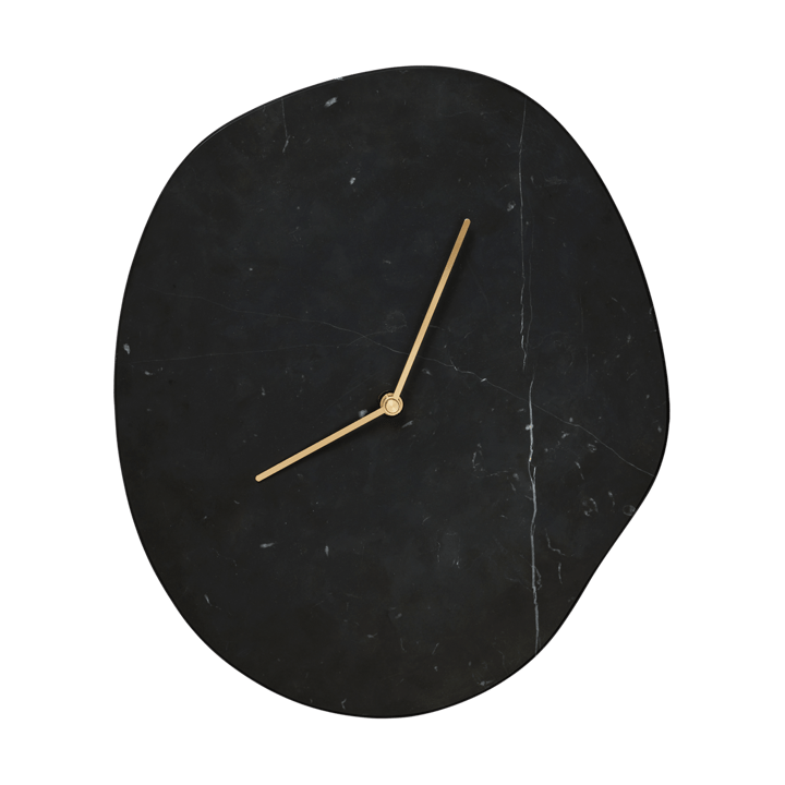 Melt veggklokke 28 x 33 cm - Black marble - Ferm Living
