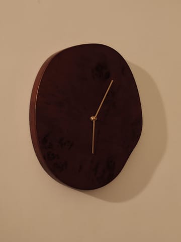 Melt veggklokke 28 x 33 cm - Dark stained burl - Ferm Living