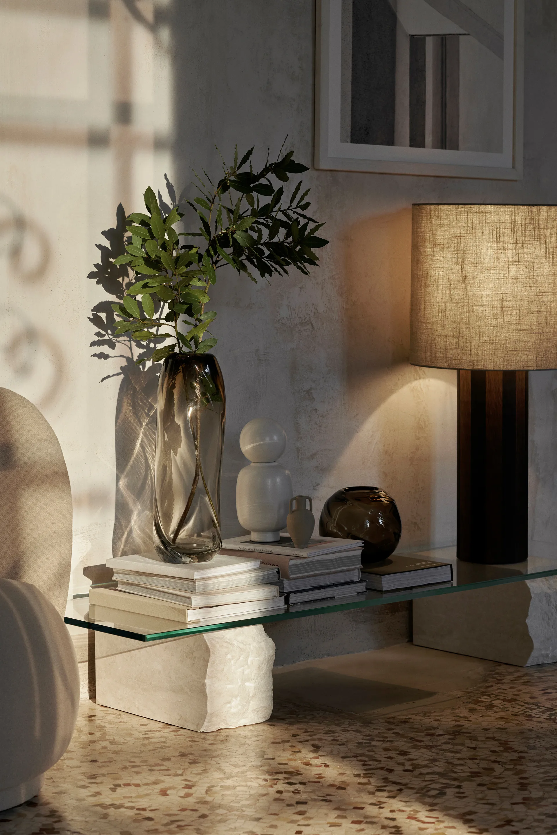 Mineral salongbord 46 x 160 cm, Bianco curia Ferm Living