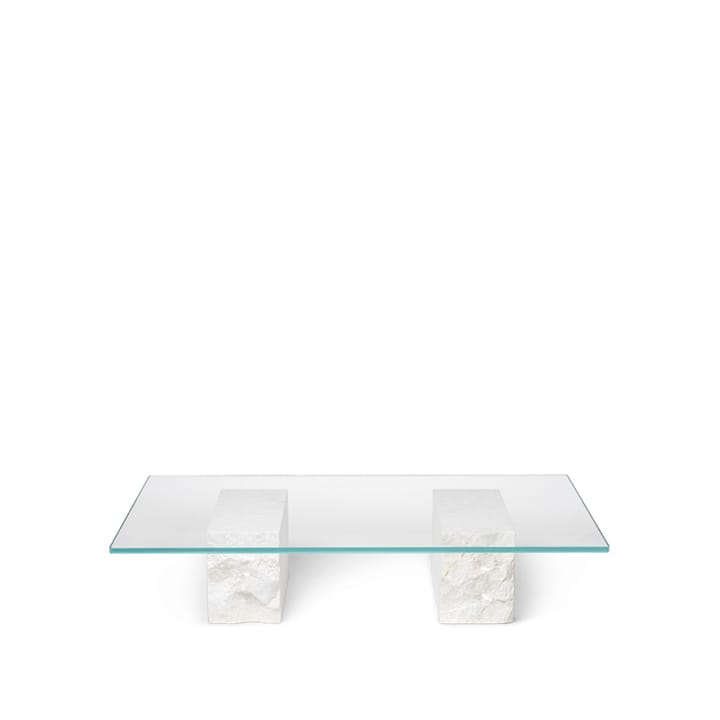 Mineral sofabord - Glass, base i marmor - Ferm Living