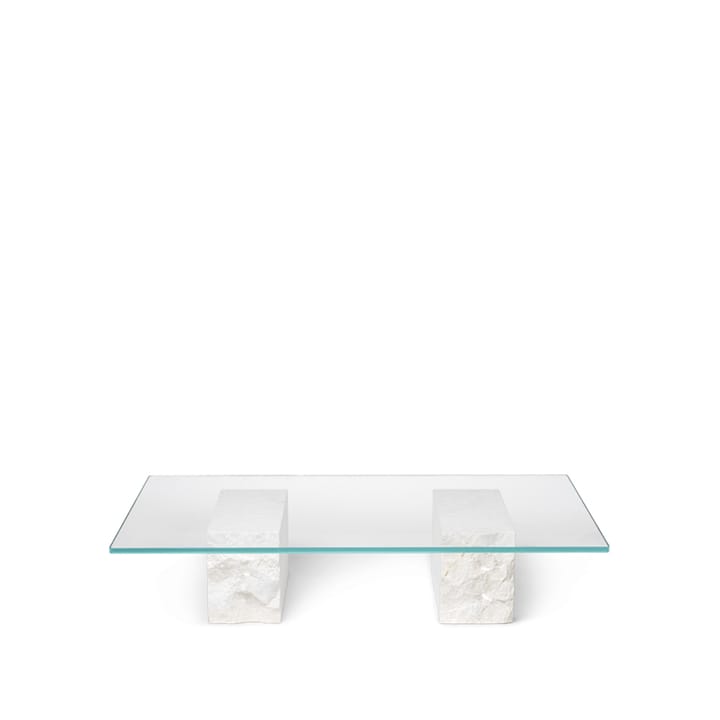 Mineral sofabord - Glass, base i marmor - ferm LIVING