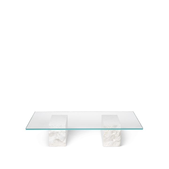 Mineral sofabord - Glass, base i marmor - Ferm LIVING
