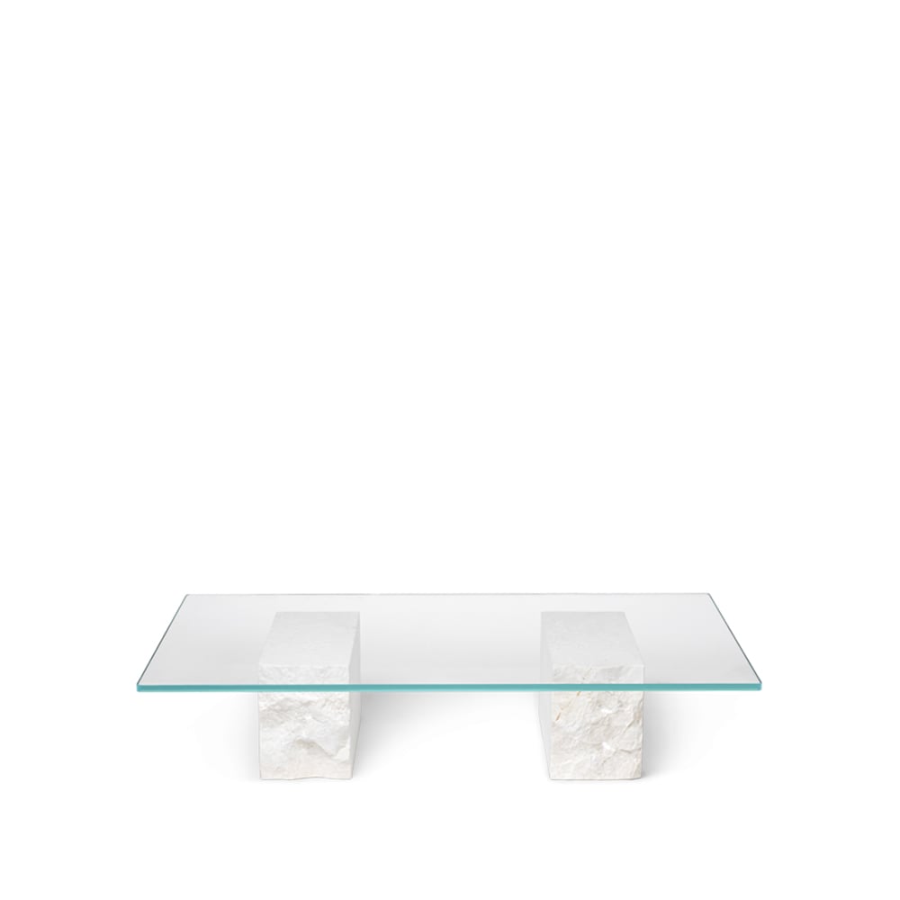 Bilde av ferm LIVING Mineral sofabord Glass base i marmor