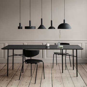 Mingle spisebord - Oak black, 210 cm, sorte metallben - ferm LIVING