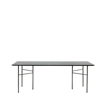Mingle spisebord - Oak black, 210 cm, sorte metallben - Ferm Living