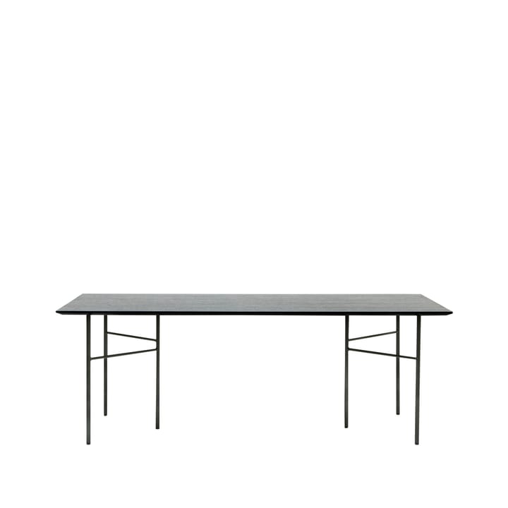 Mingle spisebord - Oak black, 210 cm, sorte metallben - Ferm LIVING
