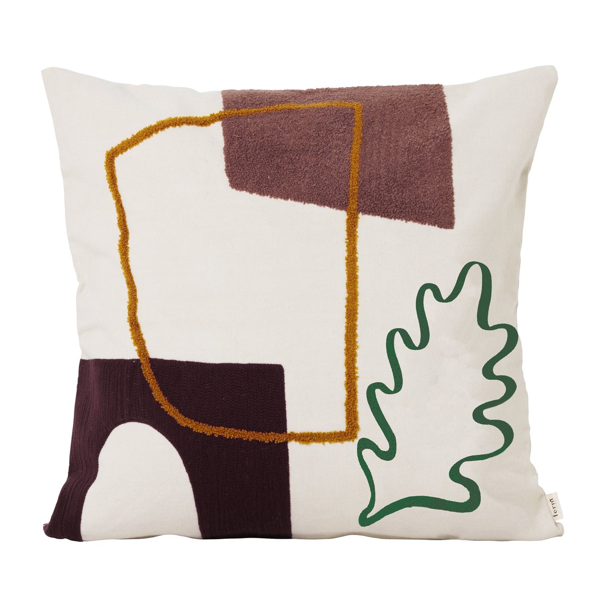 Bilde av Ferm Living Mirage pute 50x50 cm Leaf
