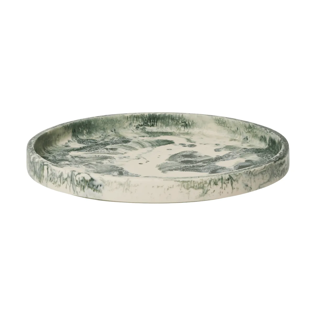 Ferm Living Mist dekorasjonsbrett 30 cm Emerald-off-white