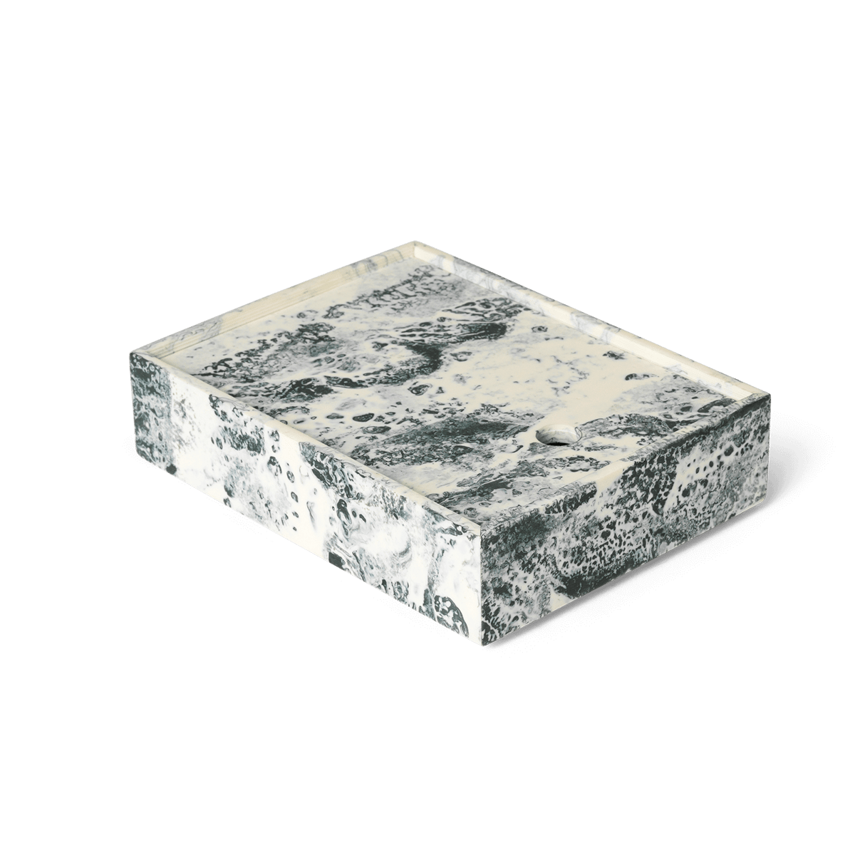 Ferm Living Mist oppbevaringsboks 15x20 cm Emerald-off white