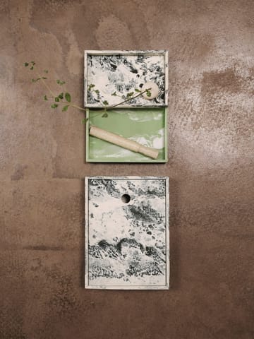 Mist oppbevaringsboks 15x20 cm - Emerald-off white - Ferm Living