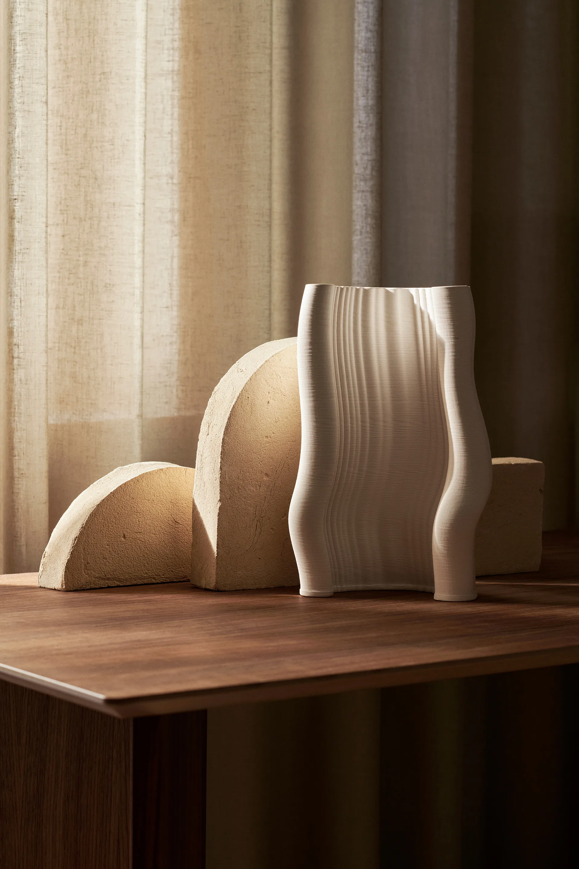 Moire vase 19 x 30 cm, Offwhite Ferm Living