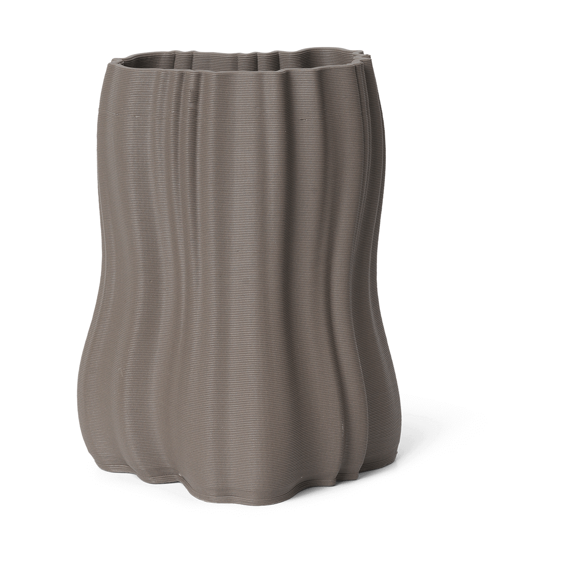 Bilde av ferm LIVING Moire vase 20 cm Anthracite