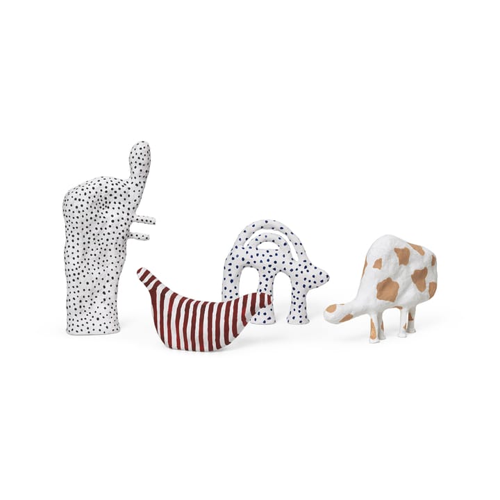 Mumbo skulptur 14,5 x 18,5 cm, White-blue Ferm Living
