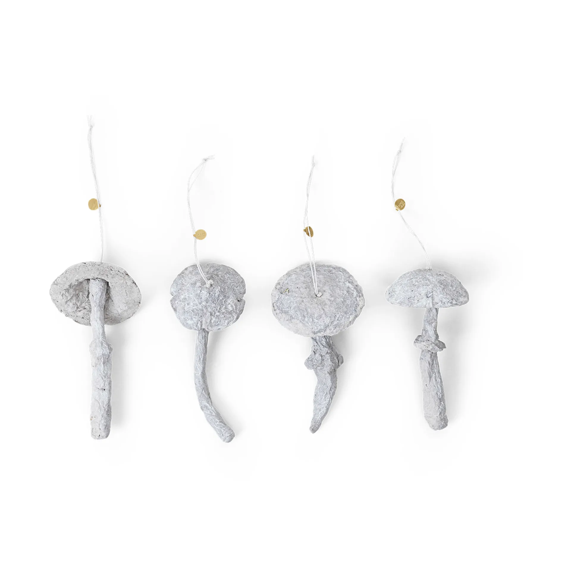 Mushroom ornament juletrepynt 4 deler, Faded white Ferm Living