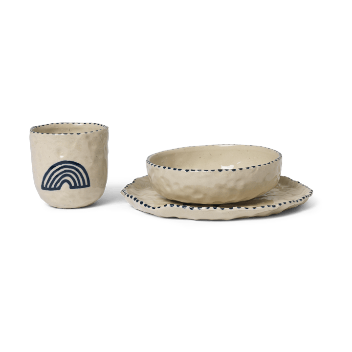 Naive barneservise 3 deler, Deep blue Ferm Living