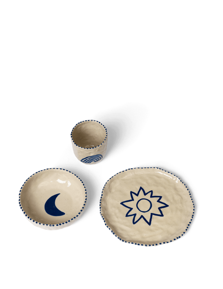 Naive barneservise 3 deler, Deep blue Ferm Living
