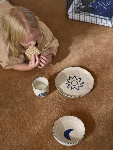 Naive barneservise 3 deler - Deep blue - Ferm Living