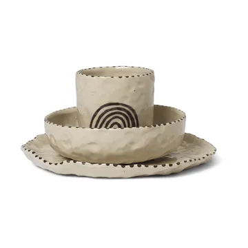 Naive barneservise 3 deler - Red brown - Ferm Living