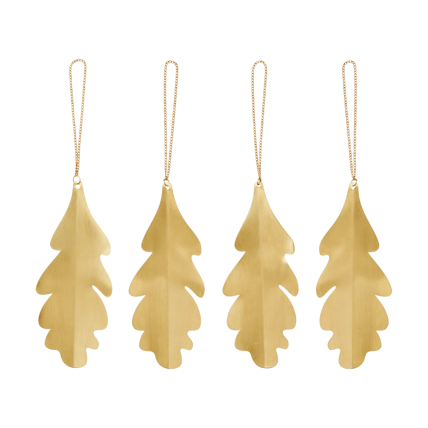 Oak leaf  dekorasjonsanheng 13,5 cm 4-pakning, Messing Ferm Living