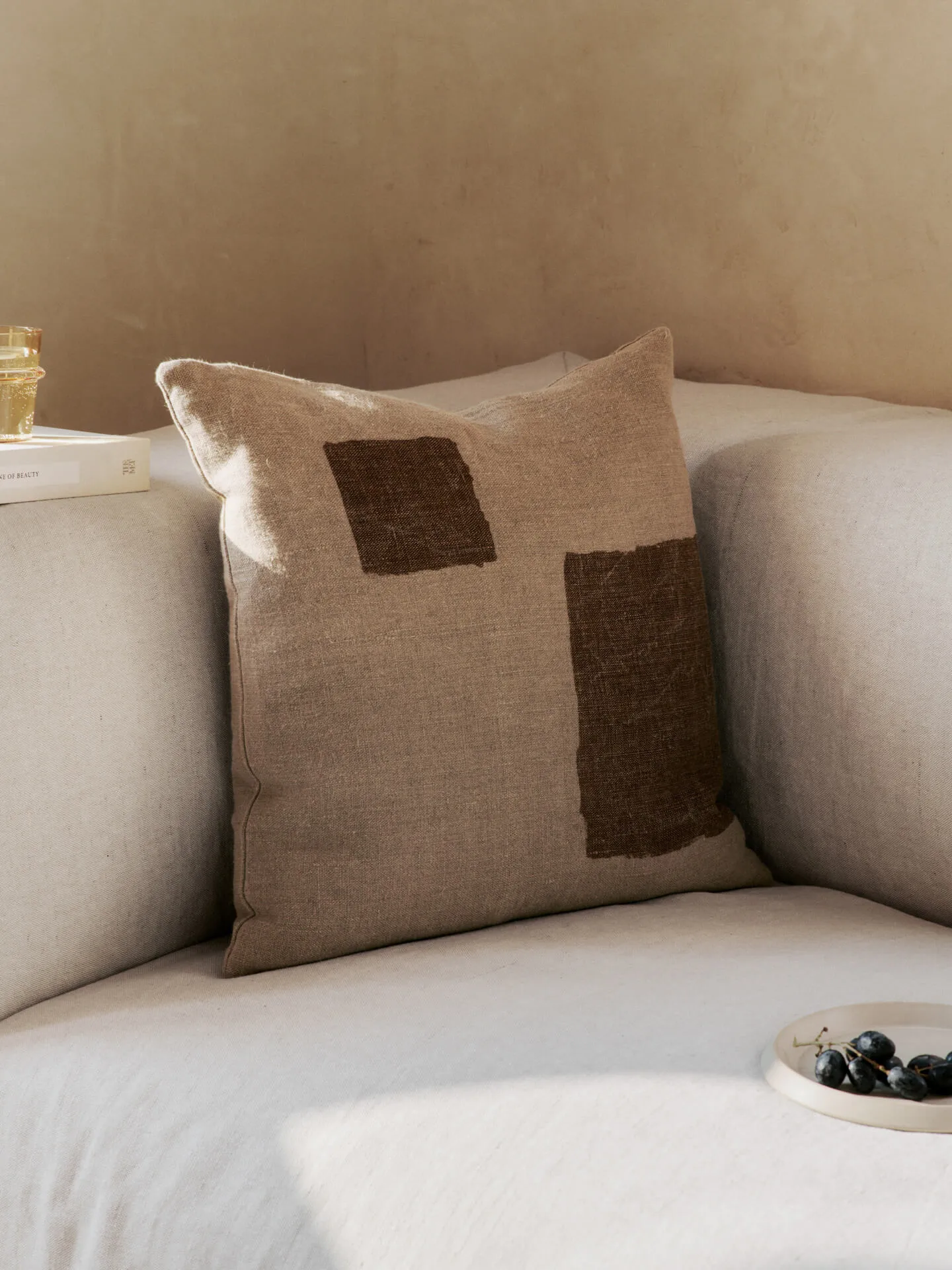 Oleo putetrekk 50x50 cm, Natural-Sugar Kelp Ferm Living