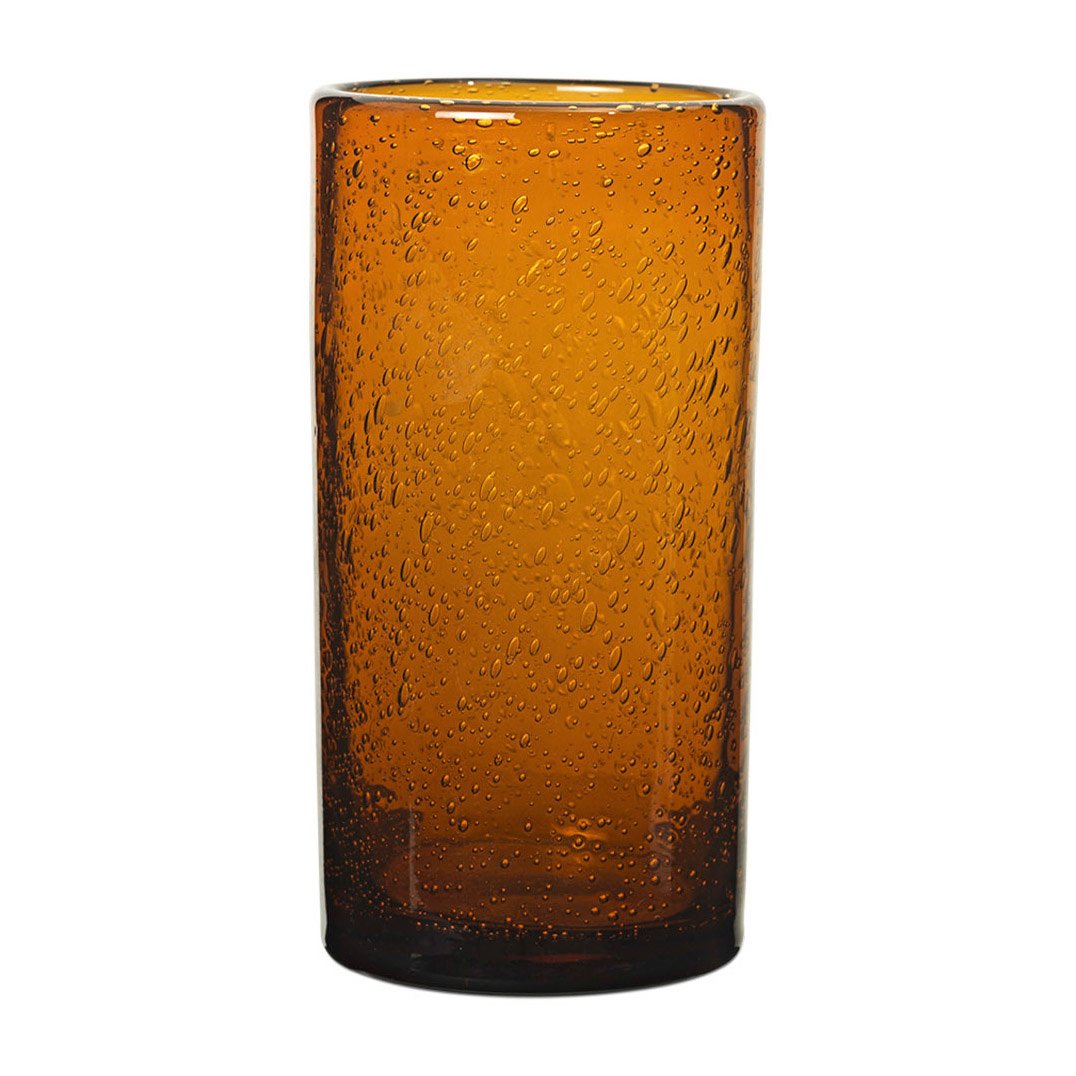 Ferm Living Oli vannglass hyt 22 cl Amber | Skandinavisk Design | Vannglass | Oransje