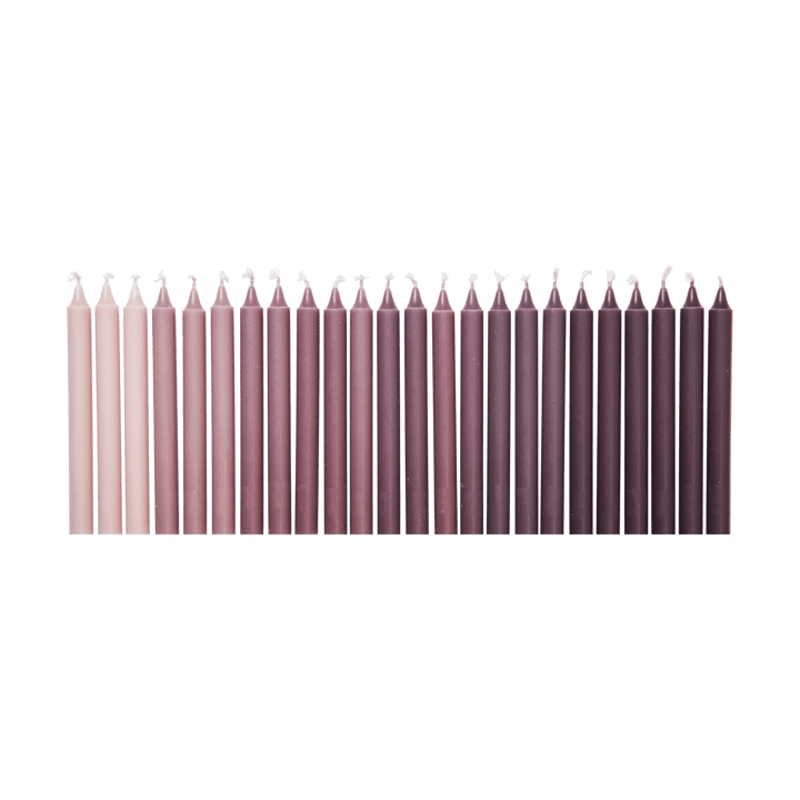 Ombre antikklys 24 stk - Mørk drue - Ferm Living
