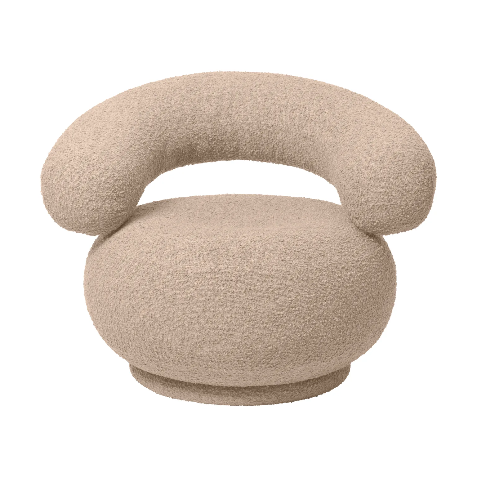 Orbo Lounge-stol, Raw bouclé - Natural Ferm Living
