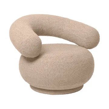 Orbo Lounge-stol - Raw bouclé - Natural - Ferm Living