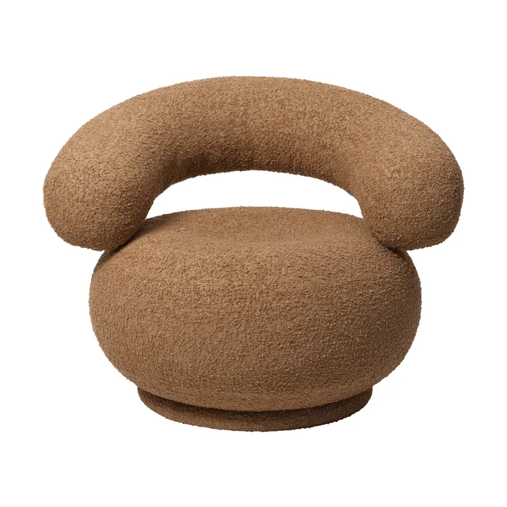 Orbo Lounge-stol - Raw bouclé - Tan - Ferm Living