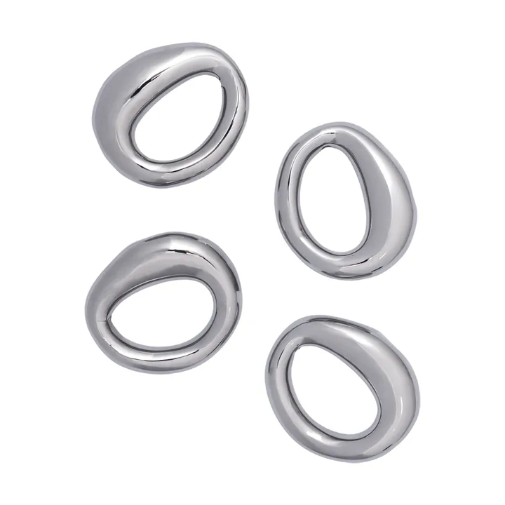 Orrith serviettring 4-pk - Silver - Ferm Living