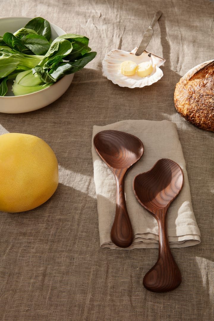 Os salatbestikk 2 deler, Dark brown Ferm Living