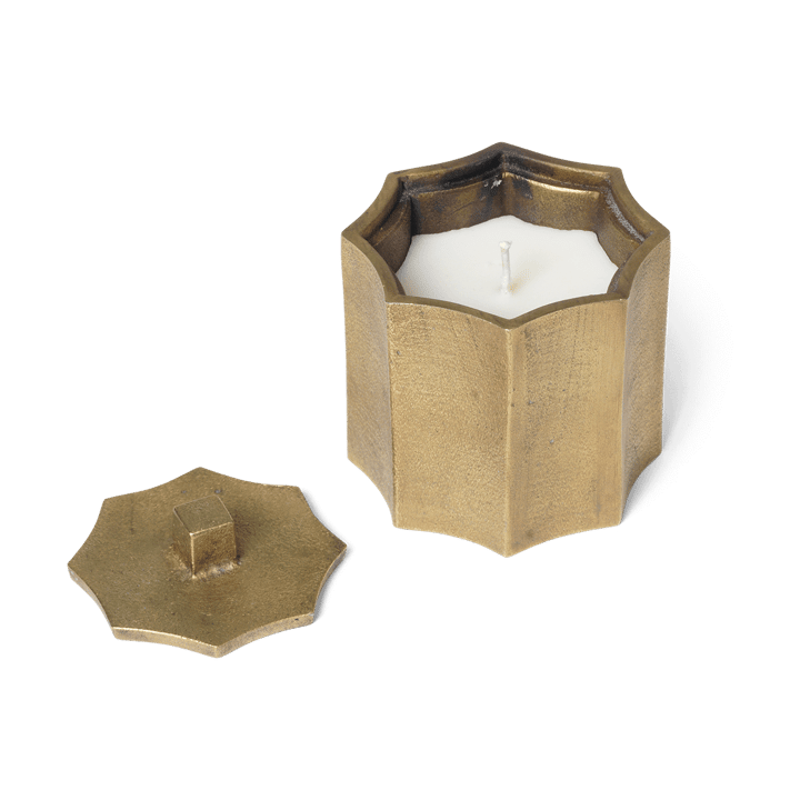 Otte duftlys 23 h, Brass finish Ferm Living
