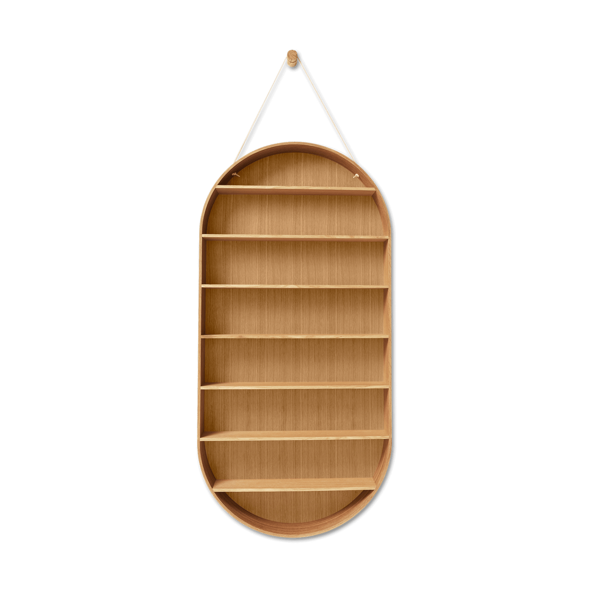 Ferm Living Oval Dorm hylle Oiled oak