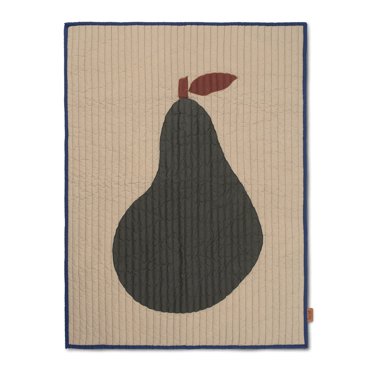 Bilde av ferm LIVING Pear pledd 80x110 cm Sand-mørkgrønn