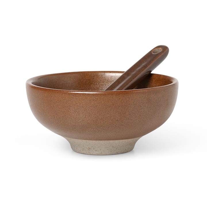 Petite saltkar med skje 2 deler, Chocolate Ferm Living