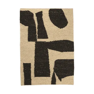 Piece ullteppe - Off-white-Coffee, 140 x 200 cm - Ferm Living