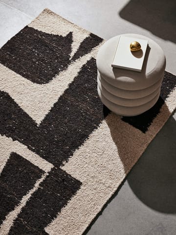 Piece ullteppe - Off-white-Coffee, 140 x 200 cm - Ferm Living
