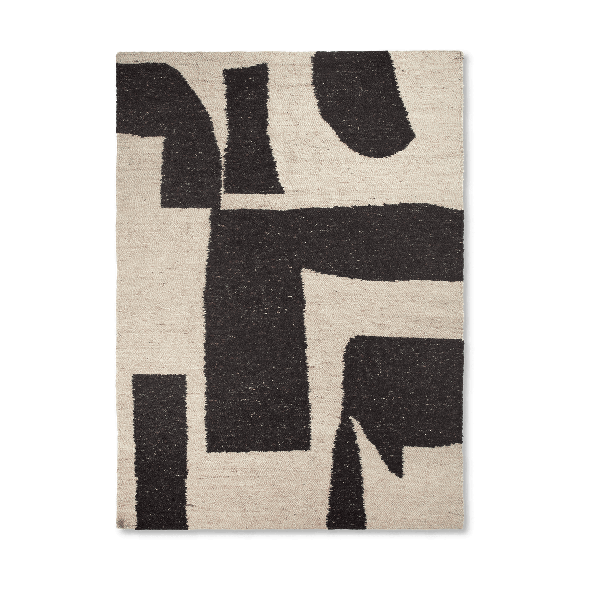Ferm Living Piece ullteppe Off-white-Coffee, 200 x 300 cm