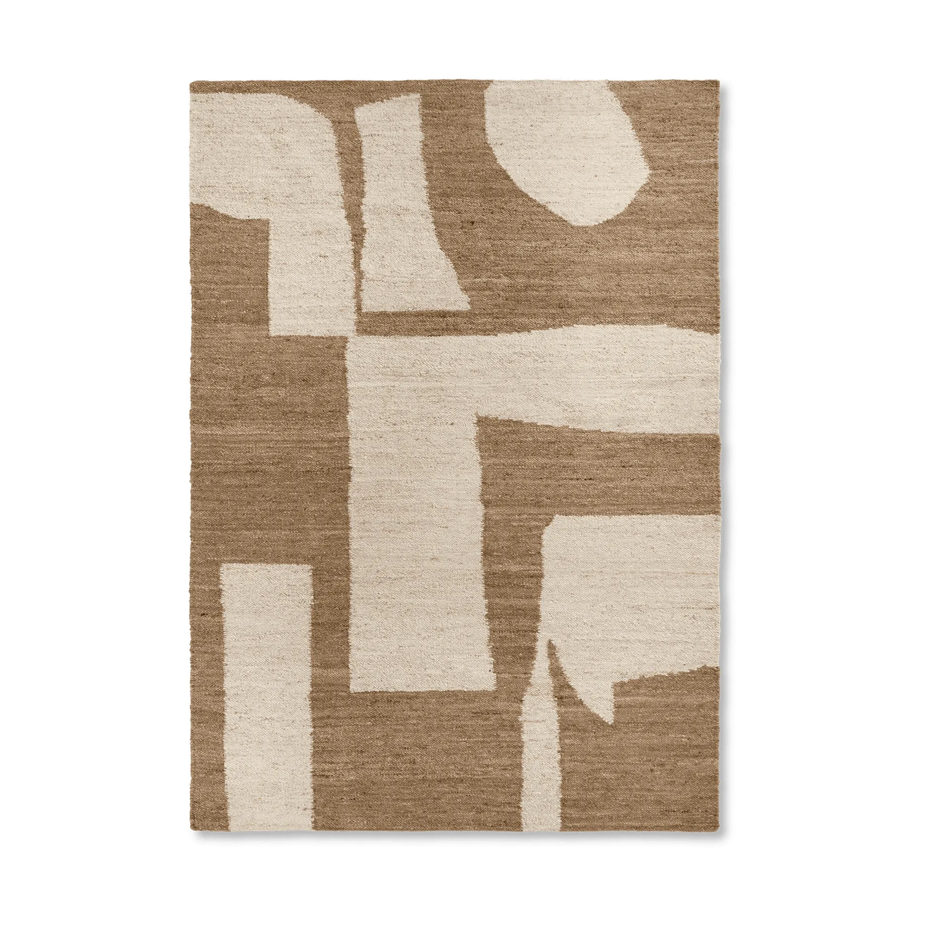 Piece ullteppe, Off-white-Toffee, 200 x 300 cm Ferm Living