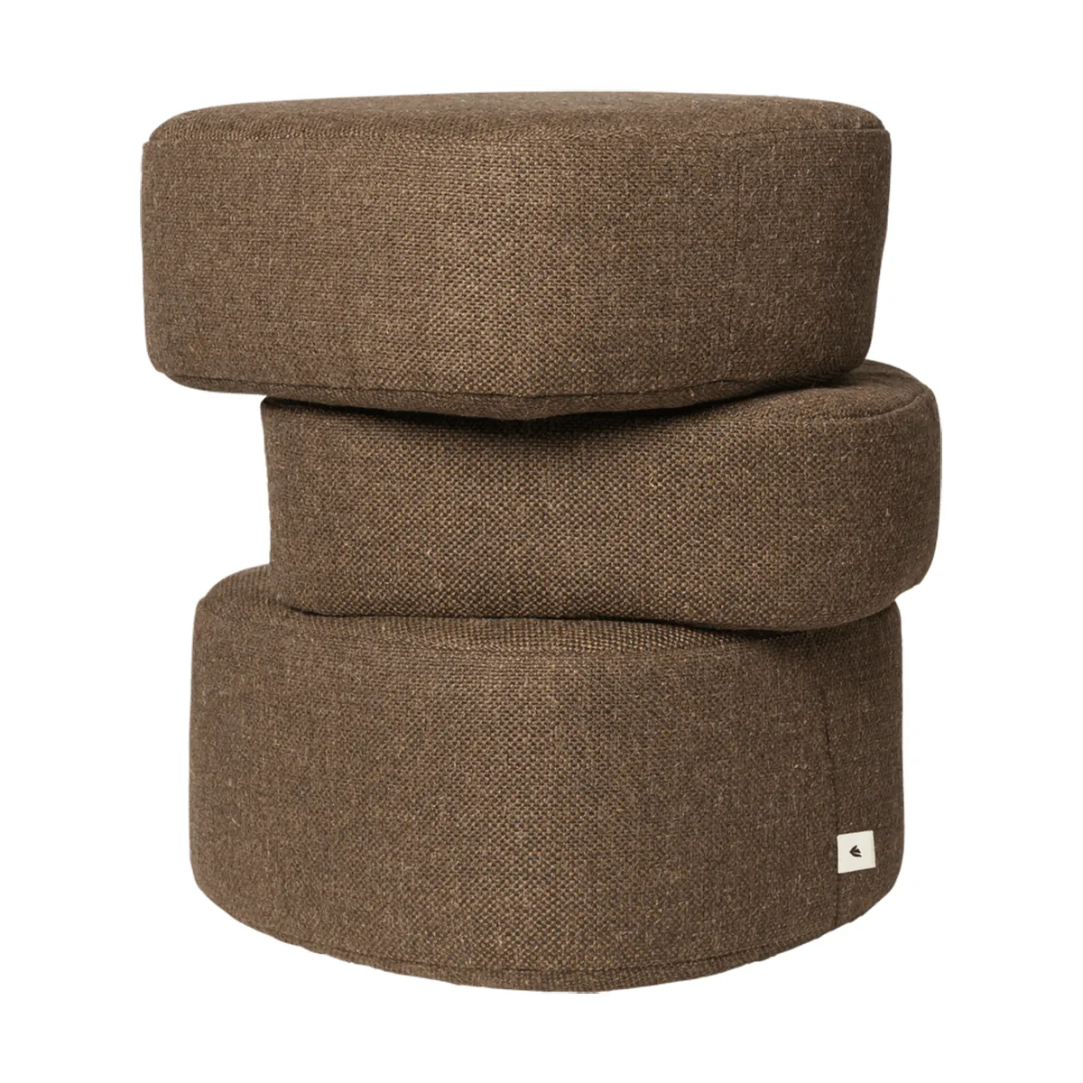Plyo staple sittepuff, Dark brown Ferm Living