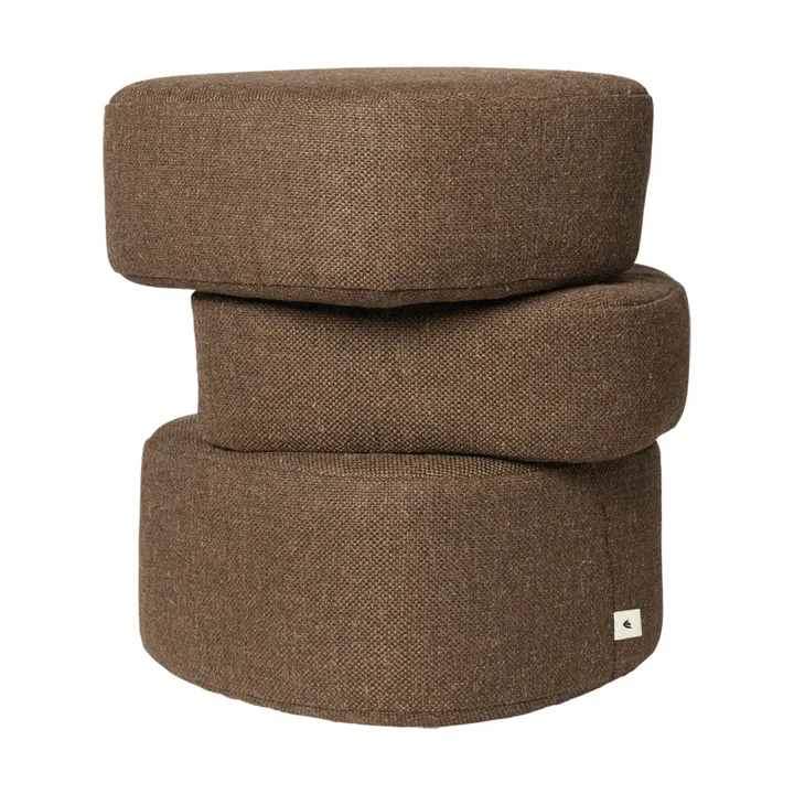 Plyo staple sittepuff - Dark brown - Ferm Living