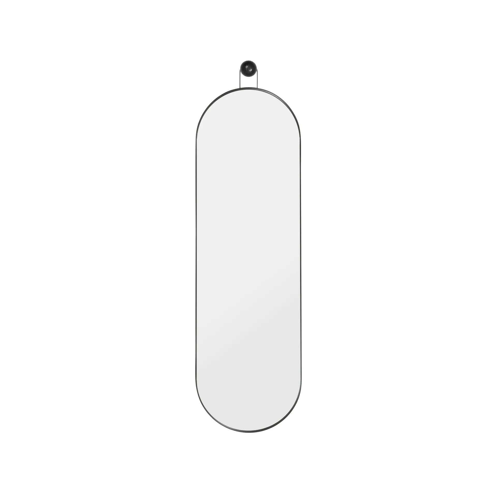 Poise oval speil, svart Ferm Living